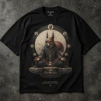 Camiseta Heavyweight Streetwear Unisex «El Monje Tecno-Ortodoxo»