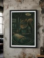 Cuadro Enmarcado Madera Negra 50×70 cm «El Neurocirujano Clandestino»